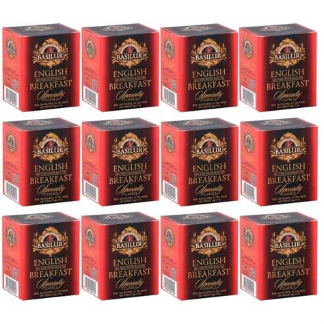 BASILUR English Breakfast Thé noir en sachets 12x10 sachets