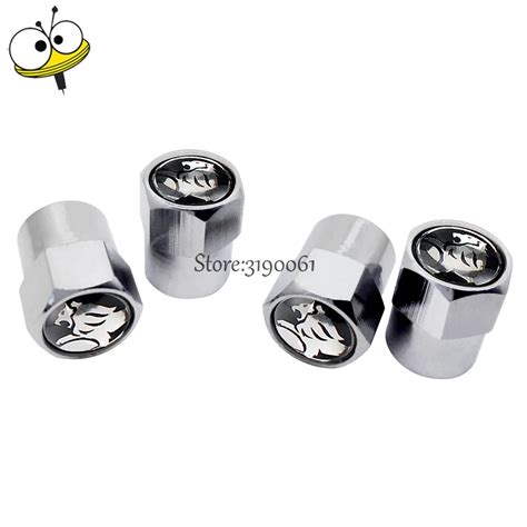 Pcs Set Car Styling Tire Valve Stem Caps Wheel Center Caps Metal For