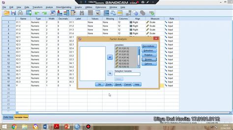 Cara Analisis Faktor Dengan Spss Ditya Dwi Novita Youtube