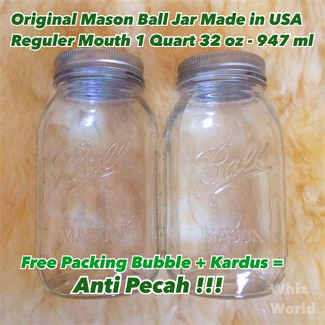 Jual Disc Original Mason Ball Jar Oz Ml Regular Mouth Toples