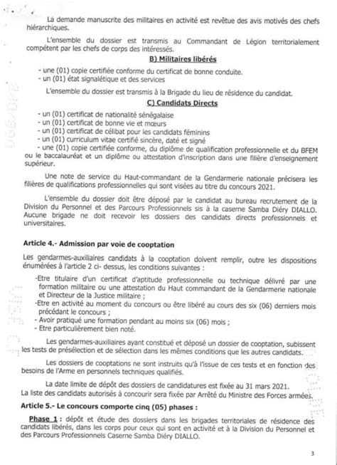 Concours Élèves Gendarmes de Lannée 2021 Niveau BFEM BAC Licence et