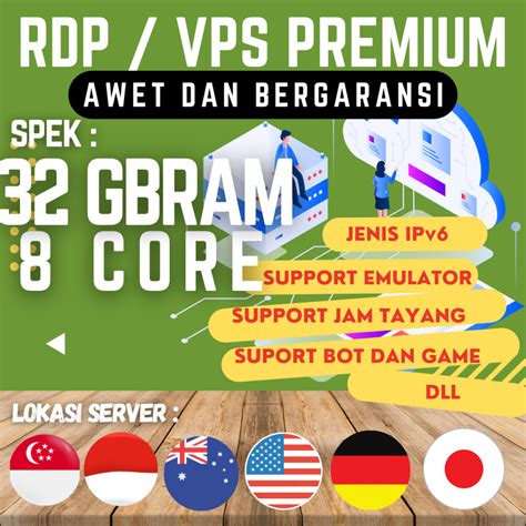 Jual RDP VPS BULANAN FULL GARANSI Shopee Indonesia