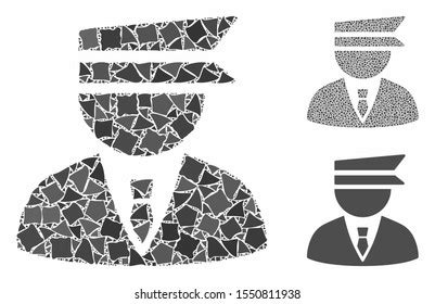 Army Sergeant Mosaic Uneven Pieces Variable Stock Vector Royalty Free