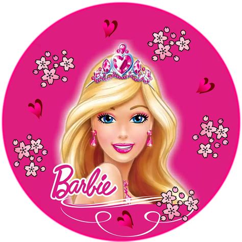 Barbie Round Wooden Vinyl Signage 63cm | Shop Today. Get it Tomorrow ...