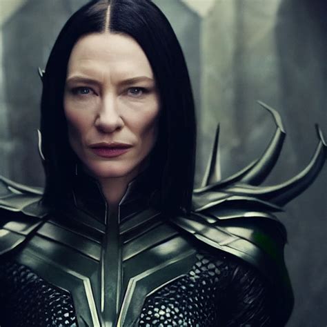 full character, full shot angle, cate blanchett as | Midjourney