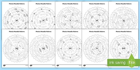 Grade One Phonics Mandala Patterns Profesor Hizo Twinkl