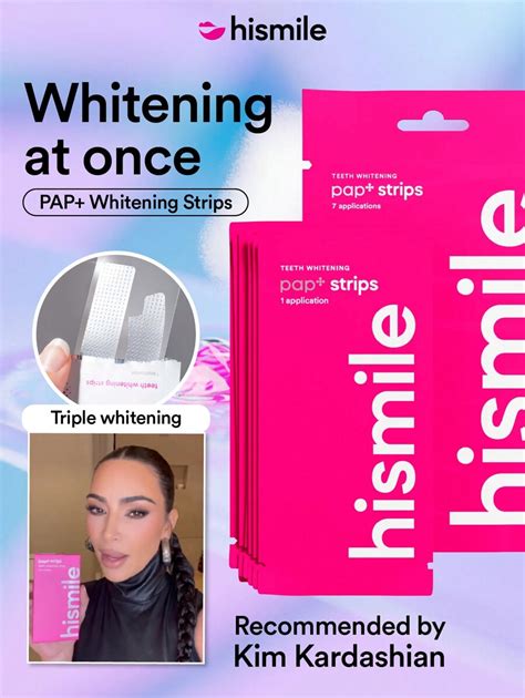 Hismile Pap Whitening Strips Sensitivity Free Teeth Whitening Remove Yellow Teeth And Stains