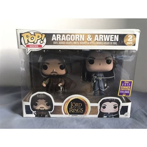 Funko Pop Aragorn Arwen 2 Pack 2017 SDCC Lord Of The Rings