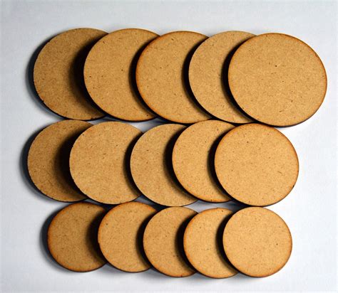 10 X 3mm Mdf Wargame Round Circle Bases 70mm 80mm 90mm 100mm 125mm