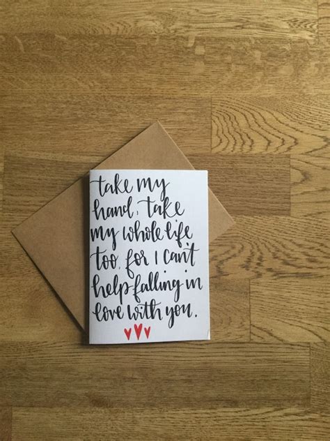 I Cant Help Falling In Love With You Hand Lettered Greetings