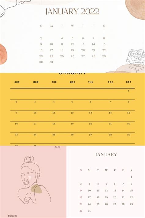 Cute January Calendars Free Printable Artofit