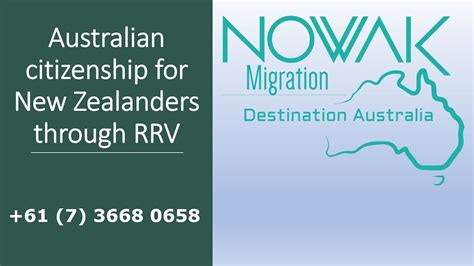 Australian Citizenship For New Zealanders Through Rrv Youtube