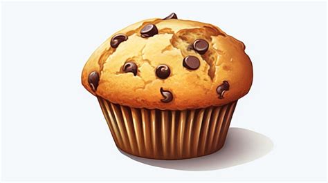 Un Muffin Aux P Pites De Chocolat Dessin Anim D Taill Clip Art