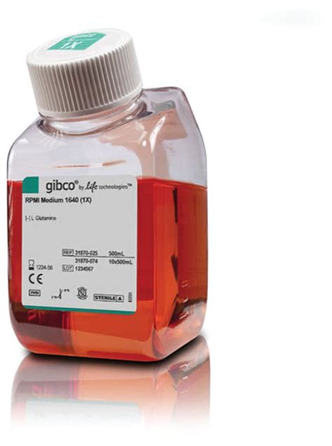 Gibco RPMI 1640 Medium No Glutamine 10 X 500mL Cell Culture Media