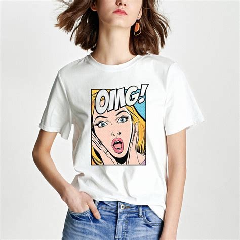 Fashion T Shirt Women 2019 Harajuku Omg Surprise Aesthetic Graphic Tees Korean Clothes Ulzzang