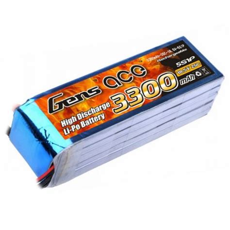 Gens Ace 3300mAh 18 5V 25C 5S1P Lipo Battery Pack