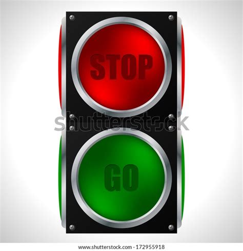 Stop Go Traffic Light On White Stock Vector (Royalty Free) 172955918 | Shutterstock