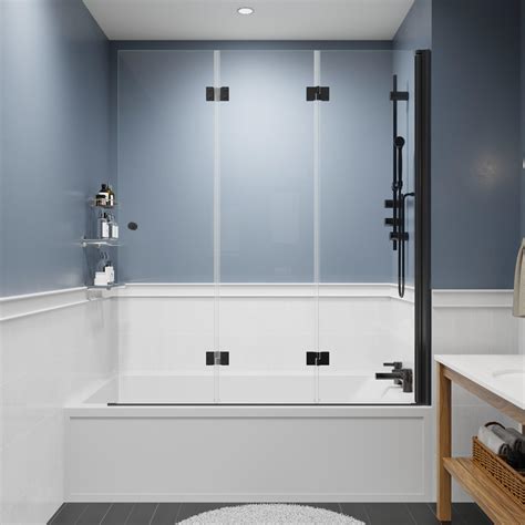 Snapklik.com : NicBex Glass Shower Door 58"x51" Semi-Frameless Foldable