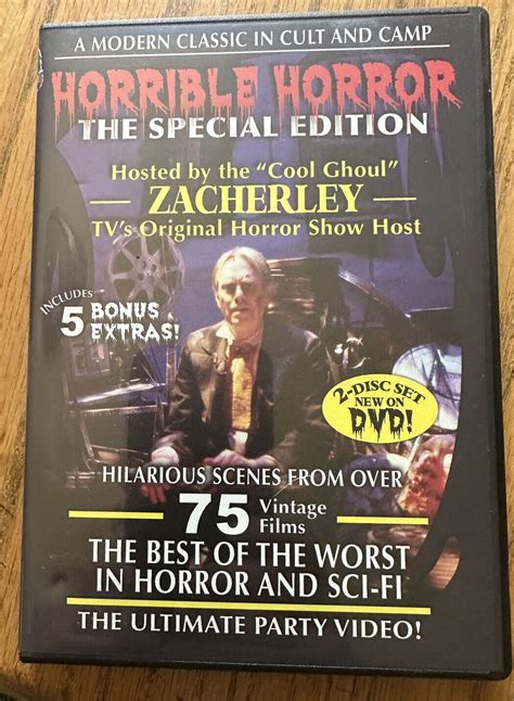 Horrible Horror Dvd Disc Set Zacherley Great Condition