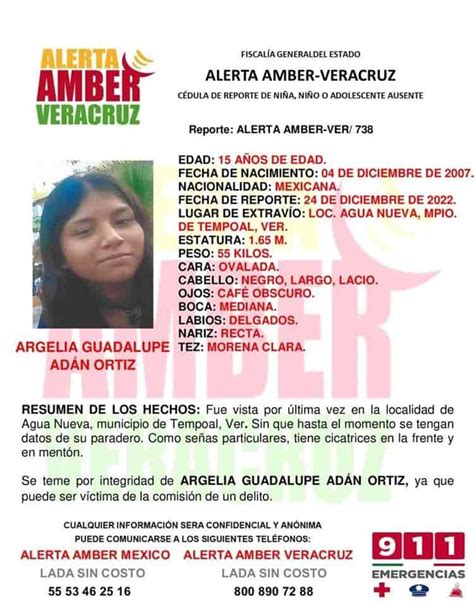 Emiten Alerta Amber Por Menor Desaparecida En Tempoal