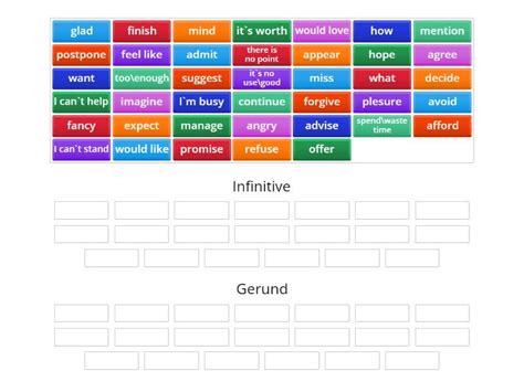 Infinitive Or Gerund Common Rule Group Sort