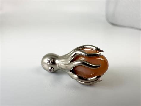 Rare conch pearl pendant octopus pendant 14KT gold For Sale at 1stDibs