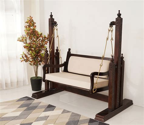 Buy Jagger Sheesham Wooden Swing Chair (Walnut Finish) Online in India ...