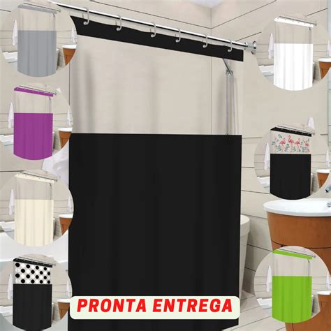 Cortina Box Visor Transparente Em Pvc Para Banheiro Anti Mofo