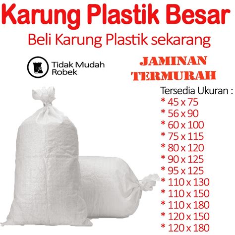 Jual Karung Plastik Ukuran X X X X X X