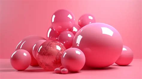 Pink Backdrop With 3d Spheres In Render Background Sphere 3d Sphere