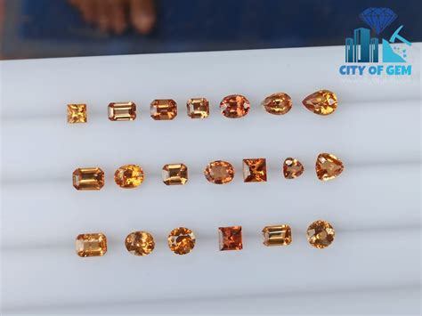 Fine Quality Natural Orange Zircon Gemstones Collection