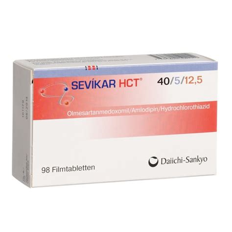 SEVIKAR HCT Filmtabl 40 5 12 5 Mg Blist 98 Stk Sun Store Apotheke