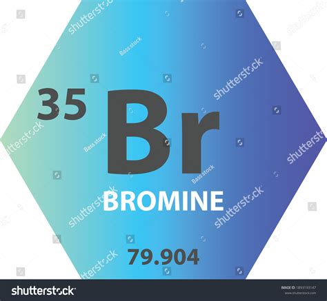 Br Bromine Halogen Chemical Element Periodic Stock Vector Royalty Free