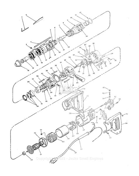 Milwaukee 5351 (Serial 488-53000) Rotary Hammer Parts Parts Diagram for ...