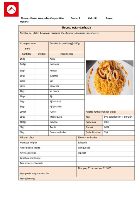 Top 69 Imagen Receta Estandar Plato Fuerte Abzlocal Mx