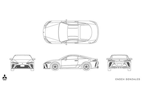 Mitsubishi Eclipse Sketch At Explore Collection Of