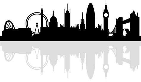 London Skyline Silhouette Royalty-free - Black London png download ...