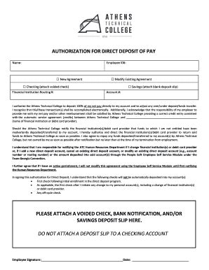 Fillable Online ATC Direct Deposit Form Fax Email Print PdfFiller