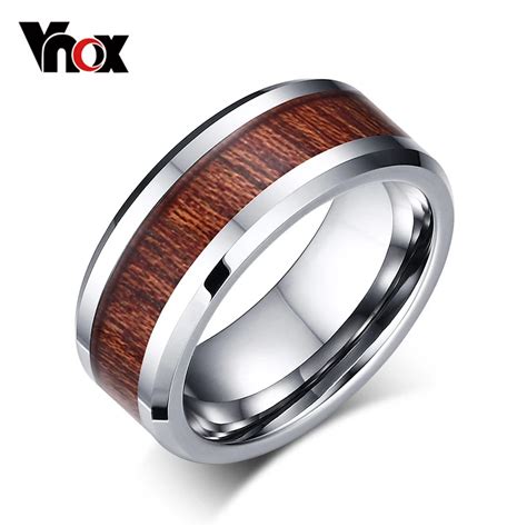 Купить vnox 100% натуральная вольфрам из карбида кольцо для мужчин ...