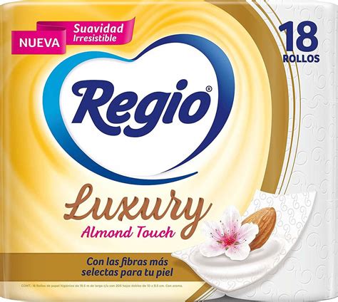 Papel Higiénico Regio Luxury Almond Touch 18 Rollos MERCO