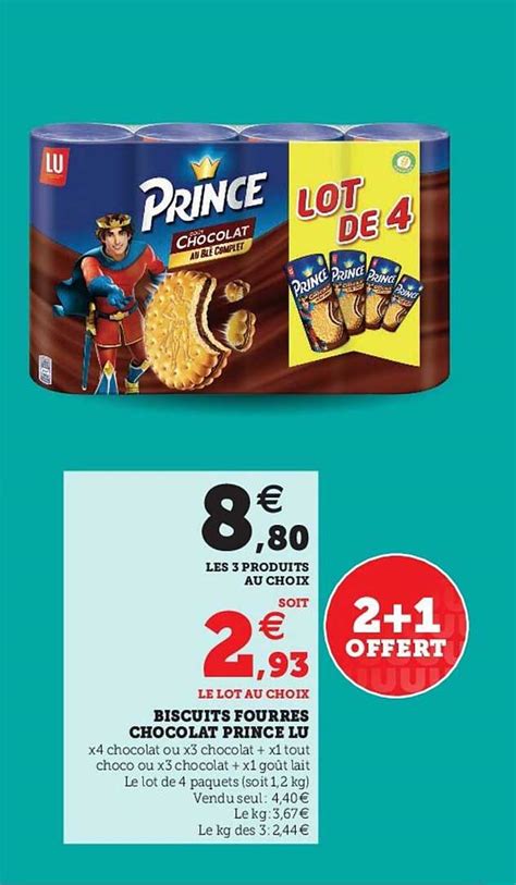 Promo Biscuits Fourrés Chocolat Prince Lu chez Hyper U iCatalogue fr