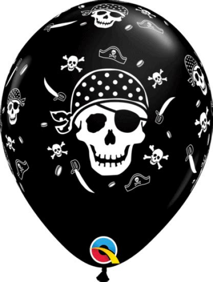 Pirate Skull Latex Balloons Uninflated The Partys Here