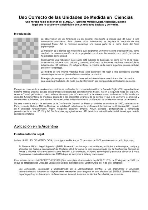 PDF Uso Correcto De Las Unidades De Medida En Ciencias Uso Correcto