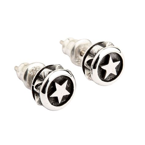 Star Sterling Silver Stud Earrings