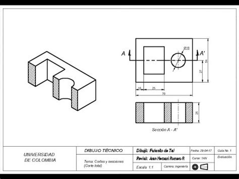 Diseño asistido por computadora cómo dibujar línea de corte en AutoCAD