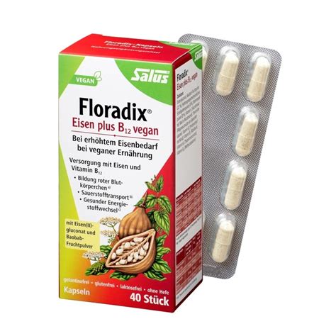 Salus Floradix Eisen Plus B12 Vegan 40 Kapseln Von Vitalia Ansehen