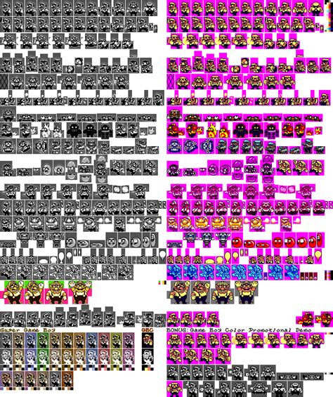 Wario Land Sprite Evolution