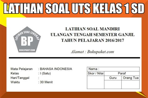 Latihan Soal Uts Pts Kelas Sd Mi Semester Lengkap Privat Ujian