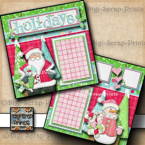 CHRISTMAS Santa Claus 2 Printed 12X12 Pre Made Scrapbook Etsy