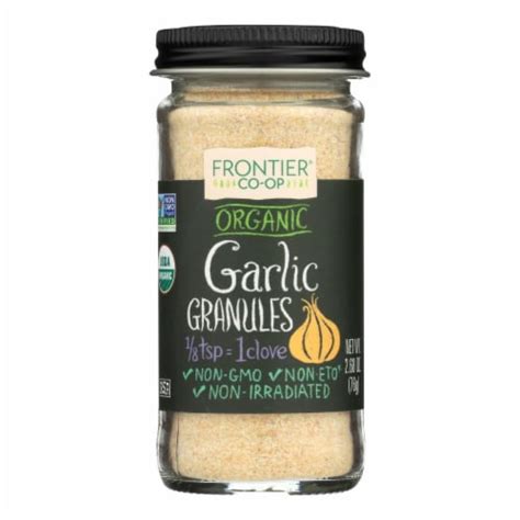 Frontier Natural Products Co Op Garlic Organic Granules 2 70 Oz